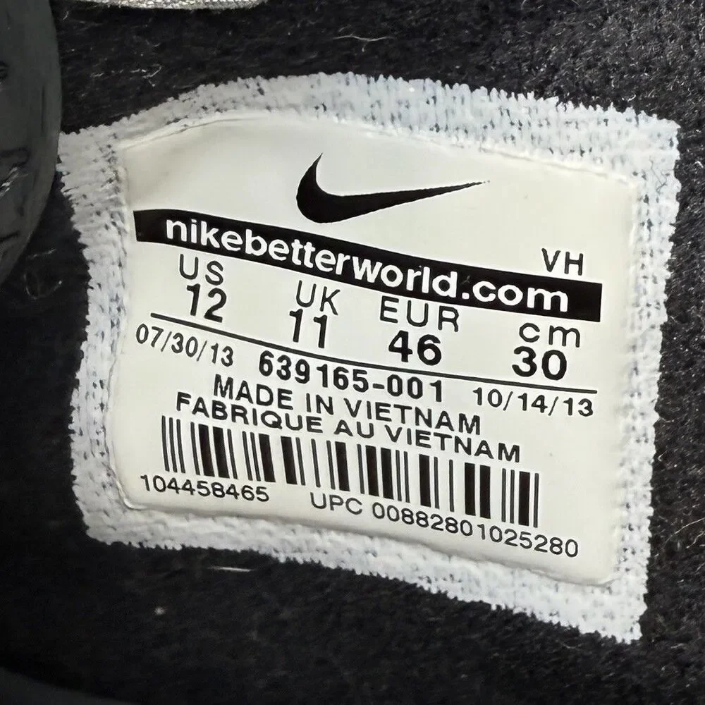 Nike Roshe Run Sneakerboot QS Quilted 2013 Men’s Size 12 Black 639165-001